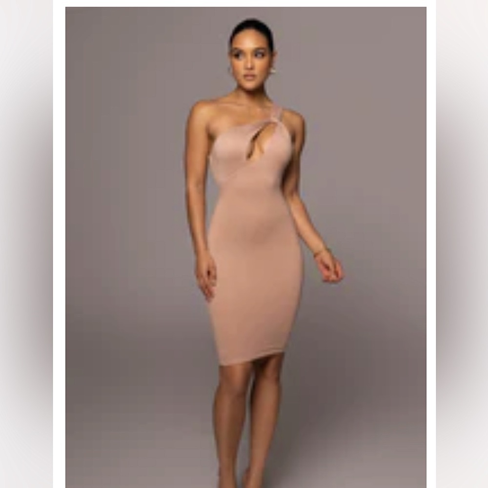 JLUXLABEL Joanne Keyhole MIDI Dress in color Frappe - NWT
